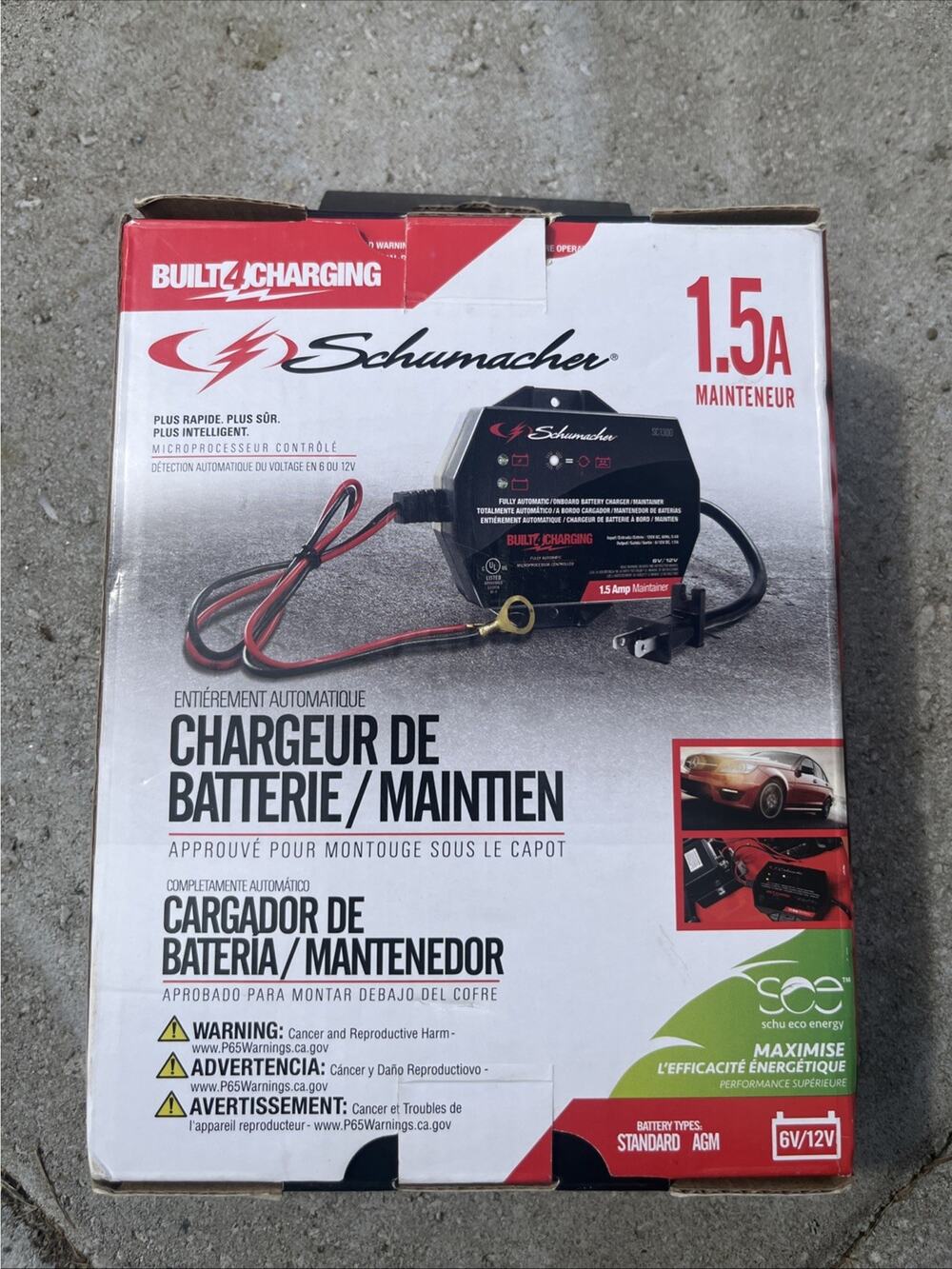 12-VOLT BATTERY MAINTAINER car battery charging, trickle charger, winter storage